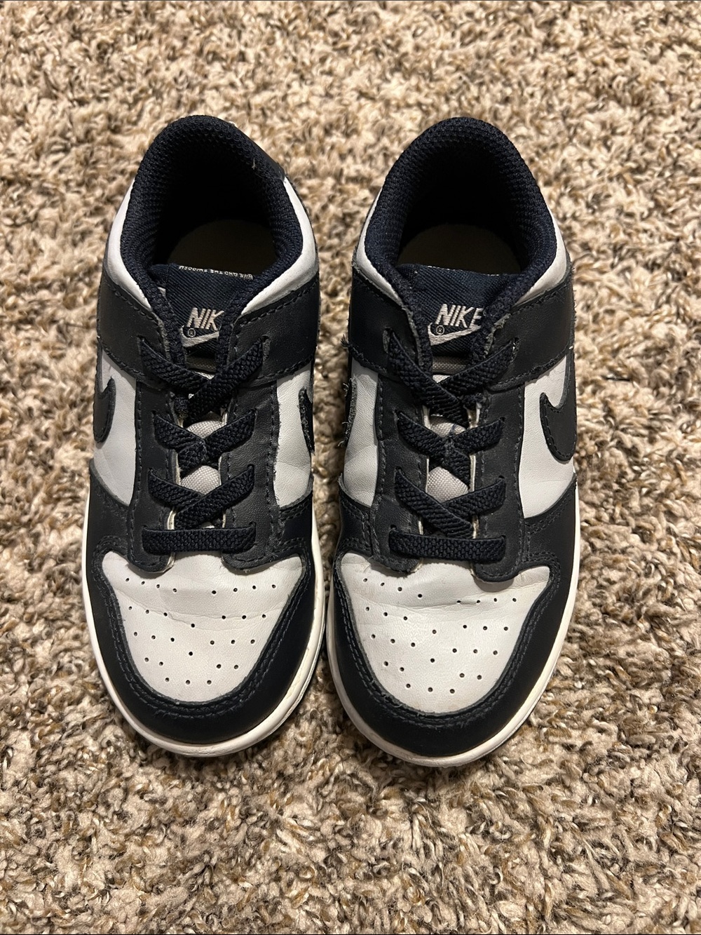 Like New Toddler Low Dunks Black and Gray Size 10C